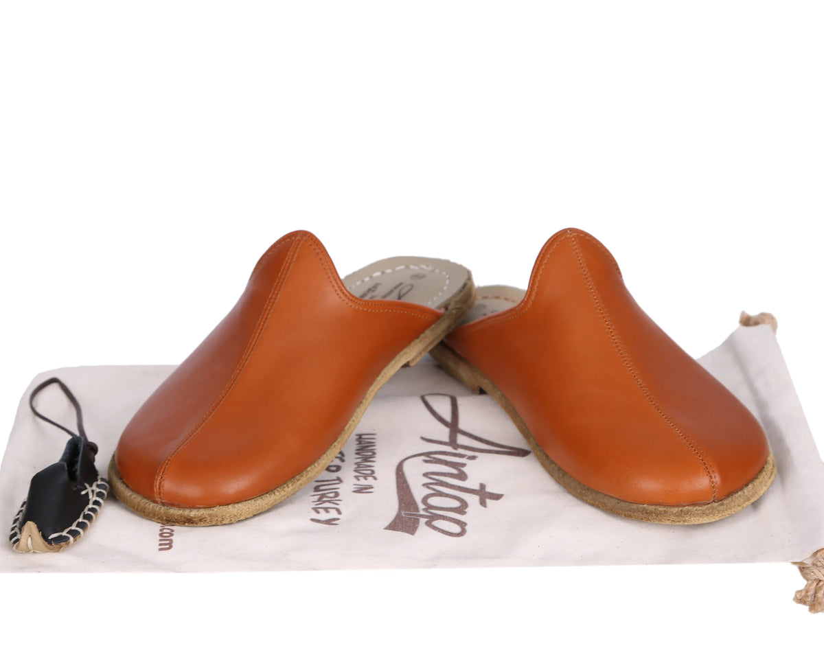 Smooth Barefoot Regular Sandals Shoes – Classic Sole — Leather Sole – Tan