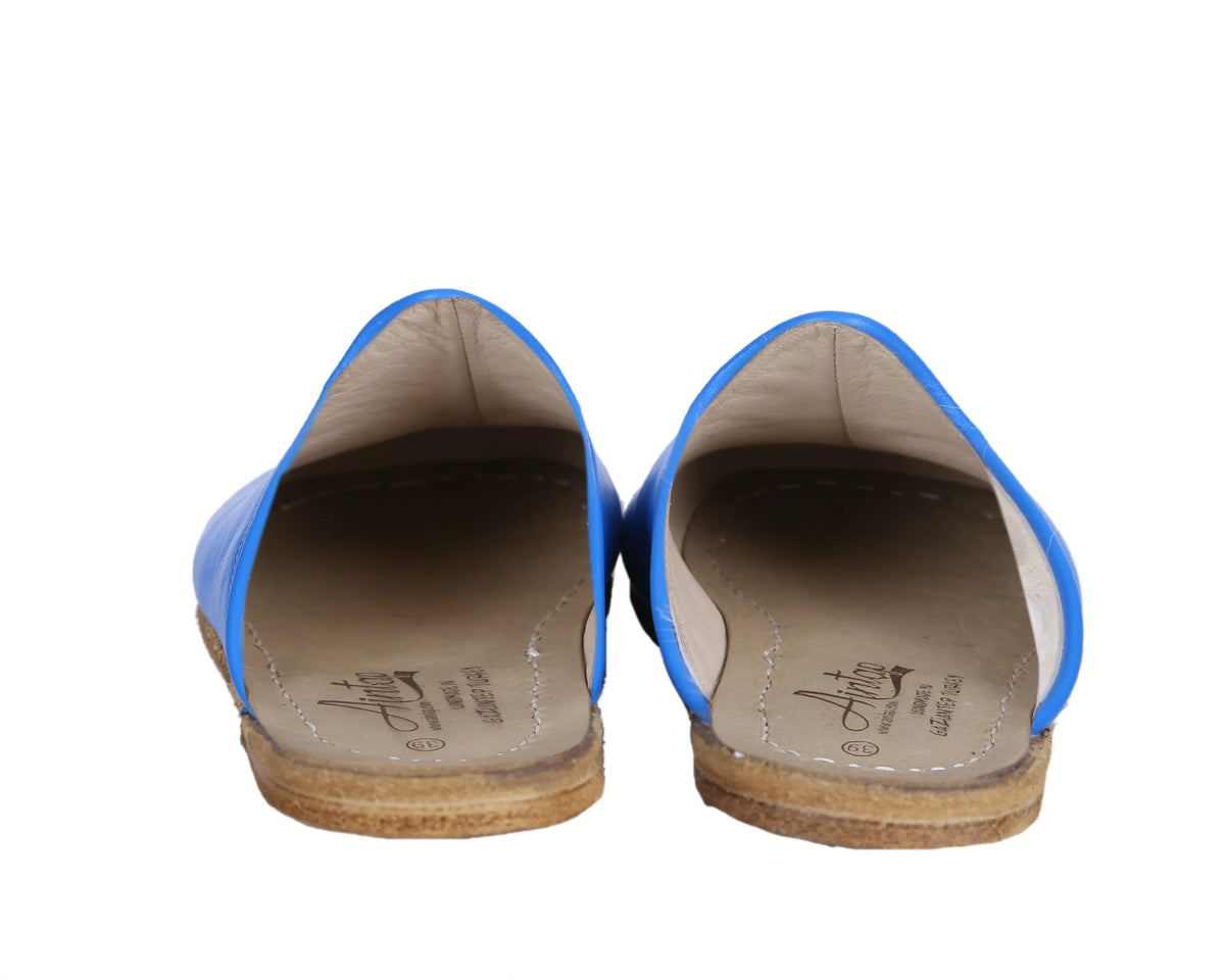 Smooth Barefoot Regular Sandals Shoes – Classic Sole — Leather Sole – Blue