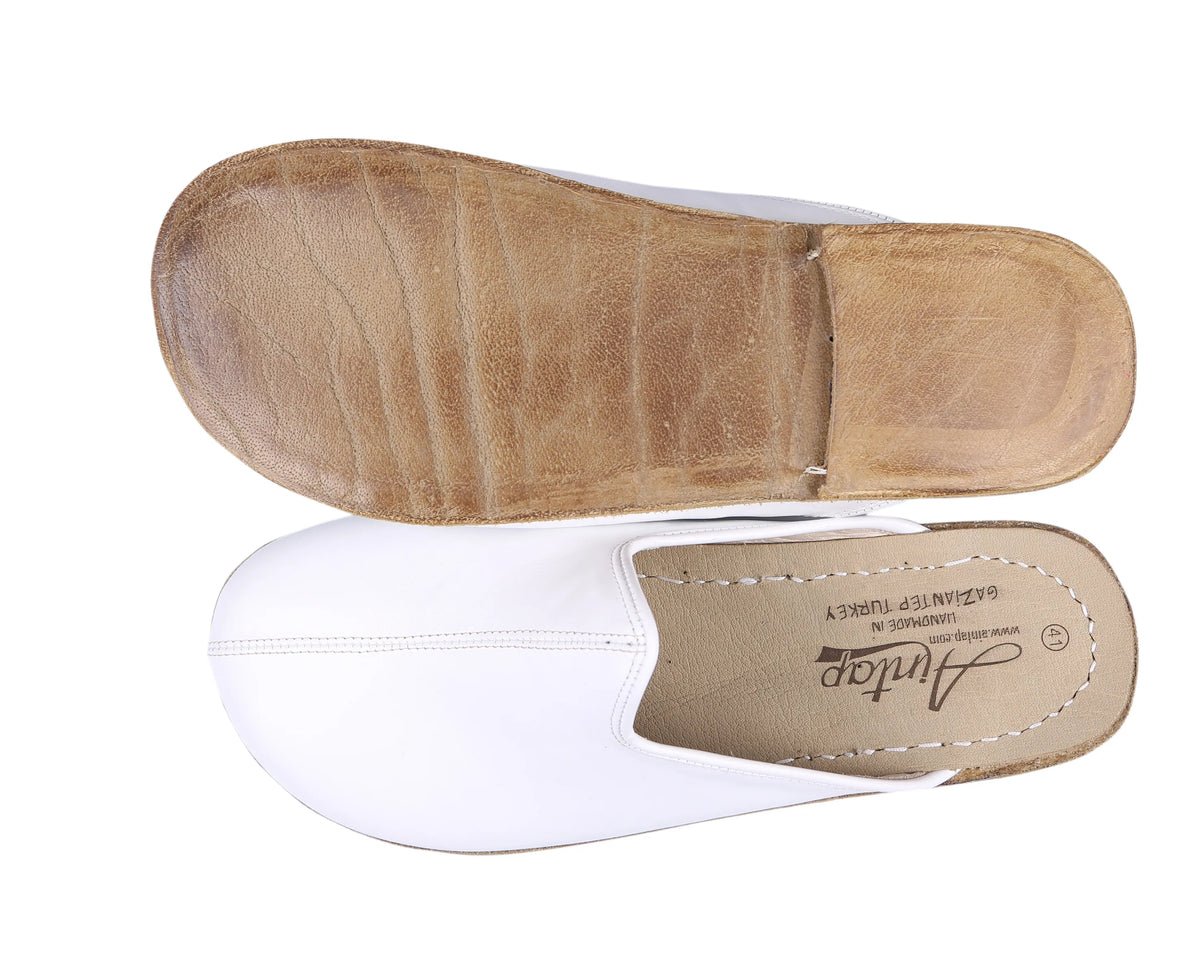 Smooth Barefoot Regular Sandals Shoes – Classic Sole — Leather Sole – White