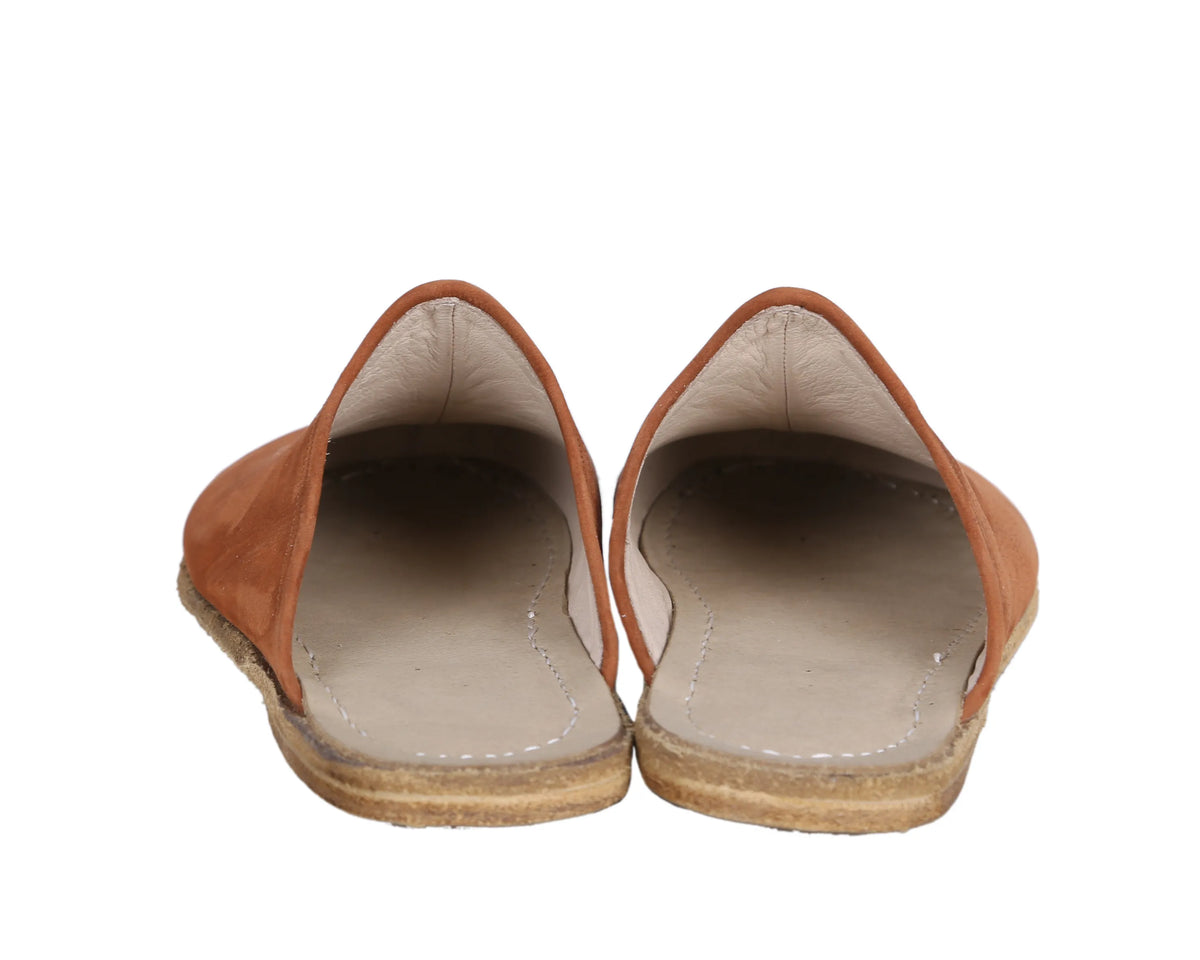 Nubuck Barefoot Regular Sandals Shoes – Classic Sole — Leather Sole – Tan