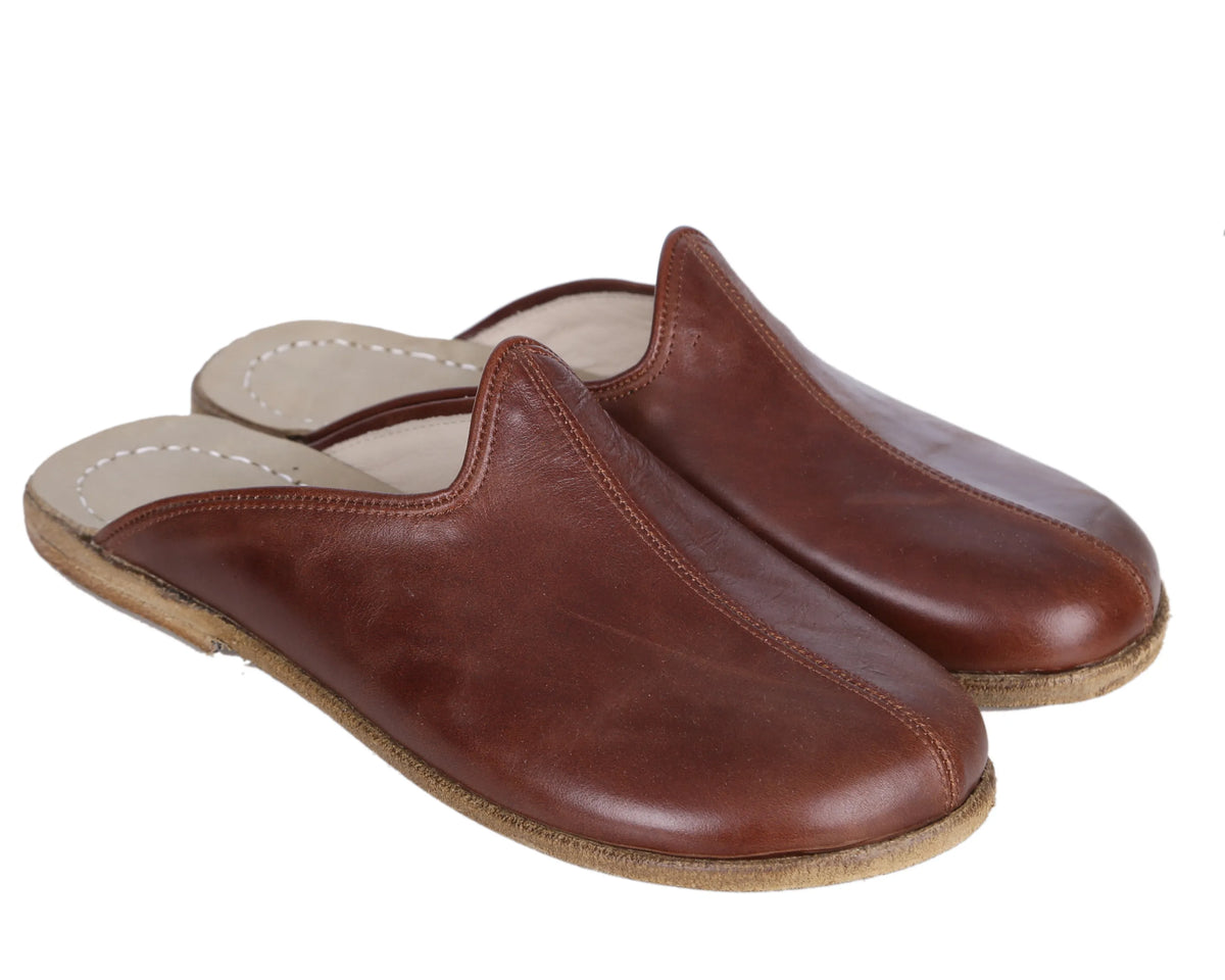 Smooth Barefoot Regular Sandals Shoes – Classic Sole — Leather Sole – Dark Brown