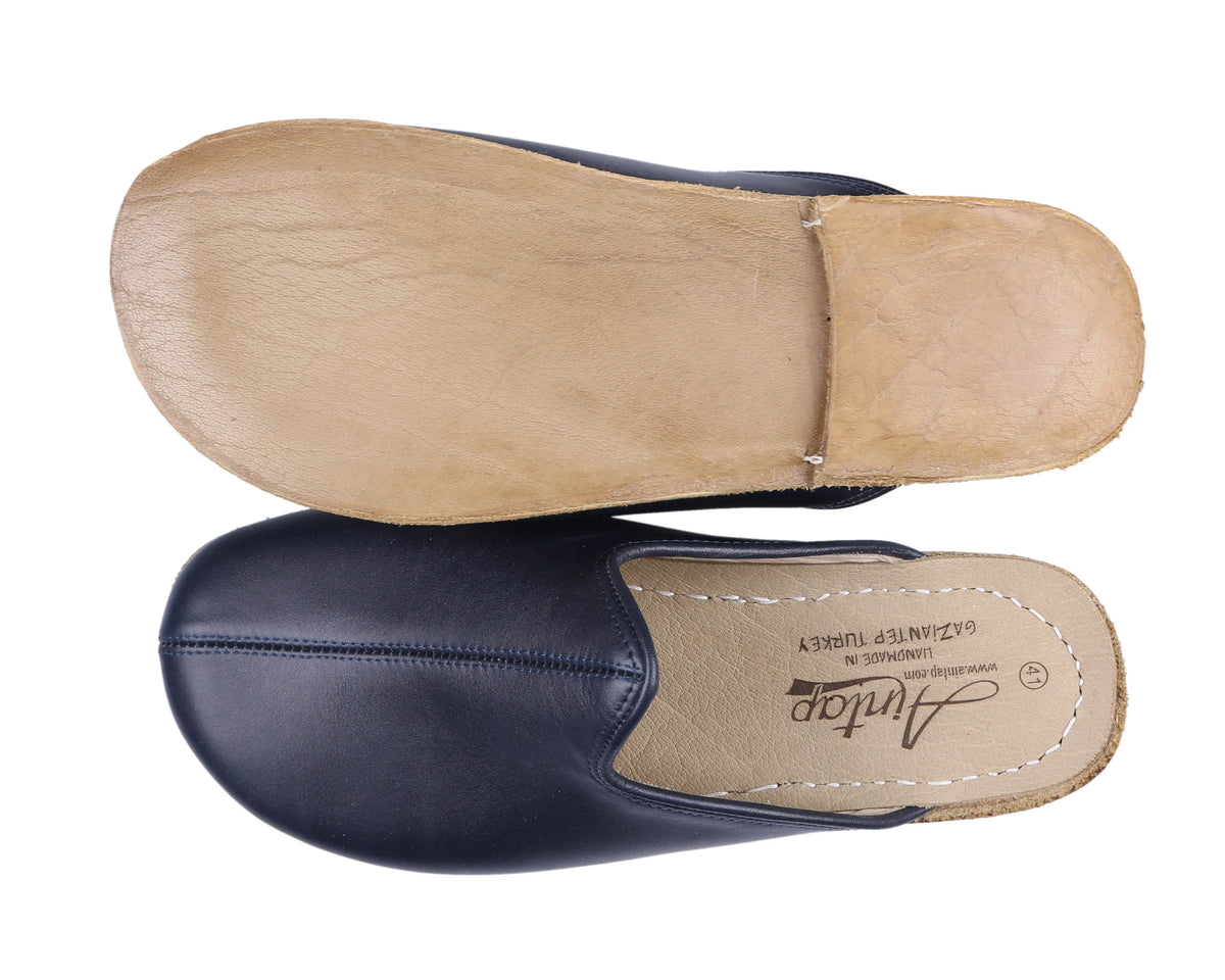 Smooth Barefoot Regular Sandals Shoes – Classic Sole — Leather Sole – Navy Blue