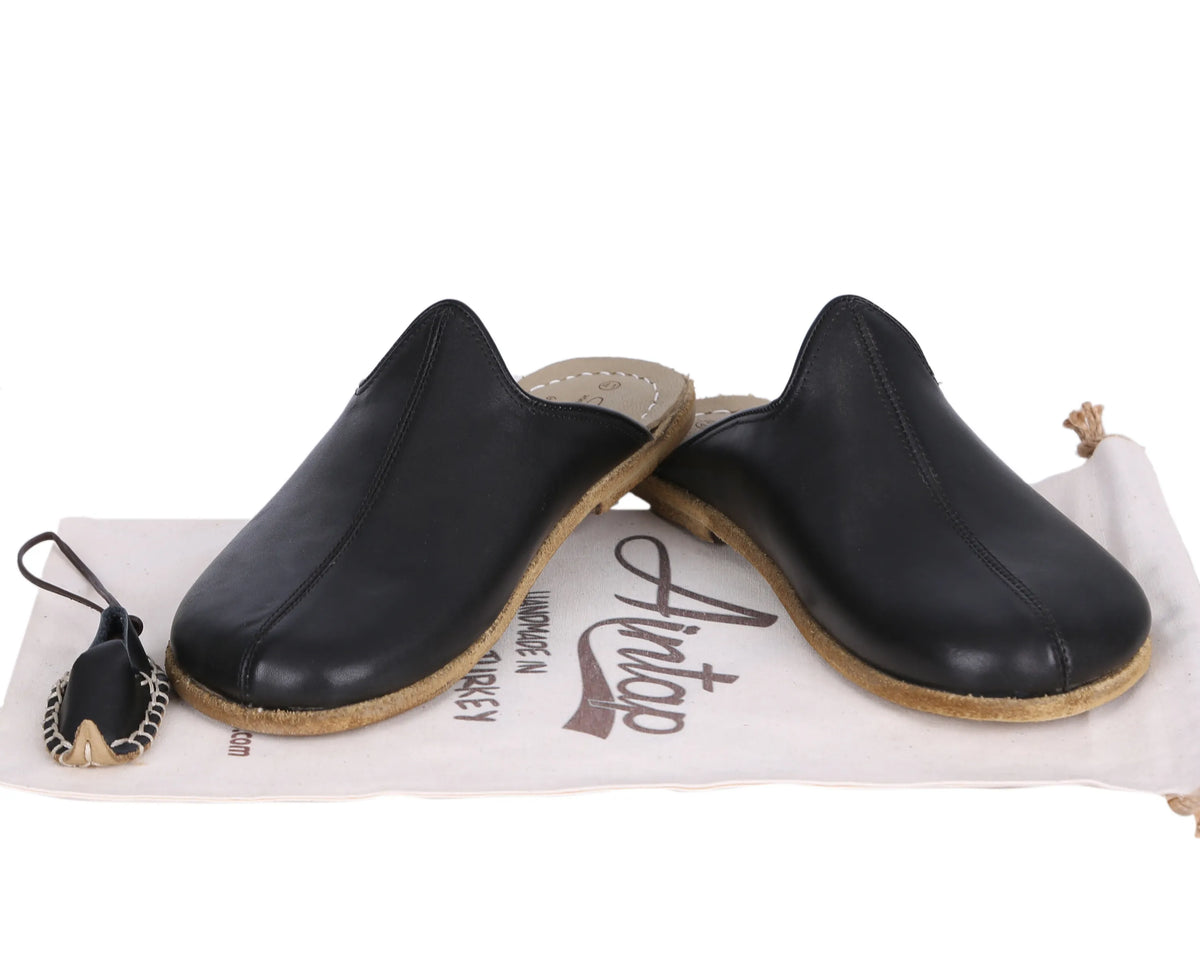 Smooth Barefoot Regular Sandals Shoes – Classic Sole — Leather Sole – Black