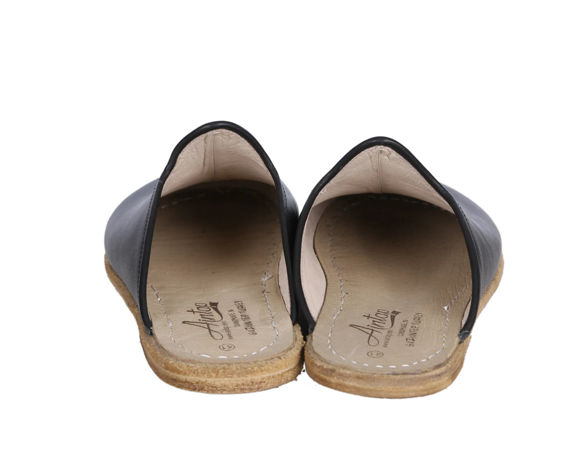 Smooth Barefoot Regular Sandals Shoes – Classic Sole — Leather Sole – Black