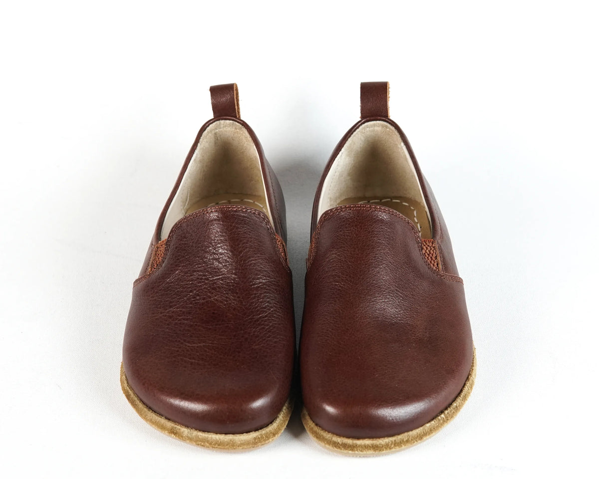 Smooth Barefoot Ballet Shoes – Classic Sole — Leather Sole – Dark Brown