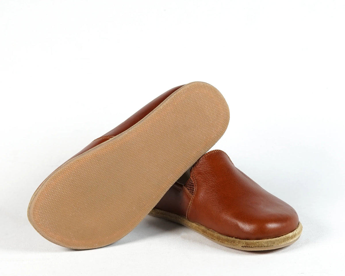 Smooth Barefoot Ballet Shoes – Classic Sole — Leather Sole – Brown