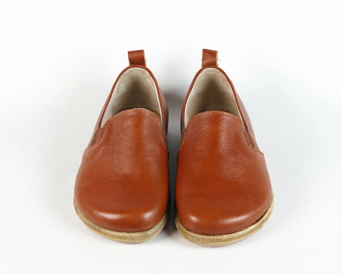 Smooth Barefoot Ballet Shoes – Classic Sole — Leather Sole – Brown