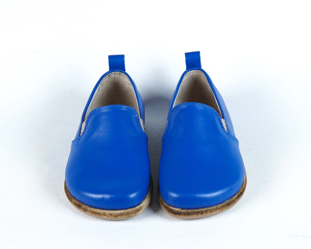 Smooth Barefoot Ballet Shoes – Classic Sole — Leather Sole – Bright Blue