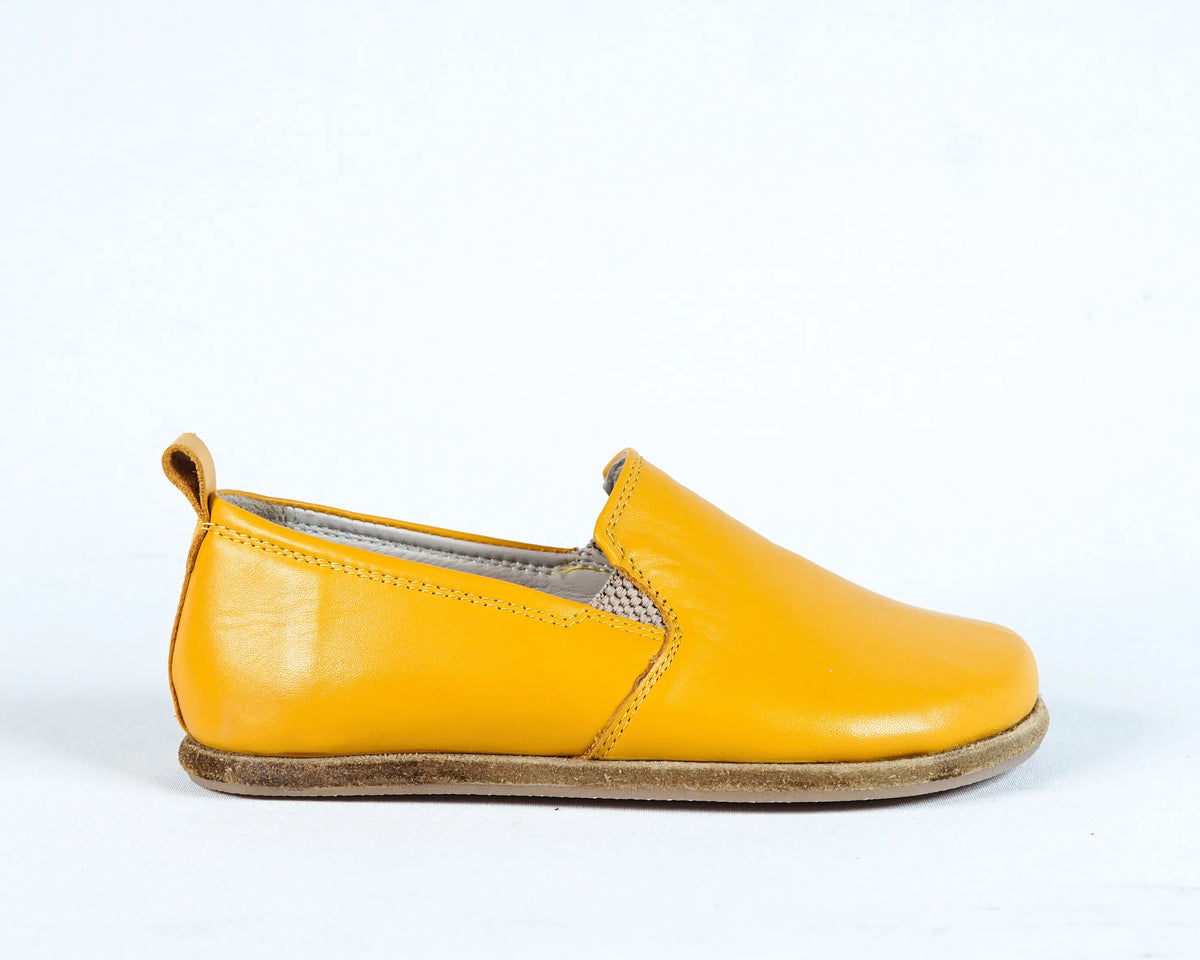 Smooth Barefoot Ballet Shoes – Classic Sole — Leather Sole – Mustard
