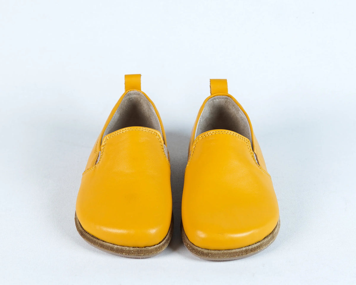 Smooth Barefoot Ballet Shoes – Classic Sole — Leather Sole – Mustard