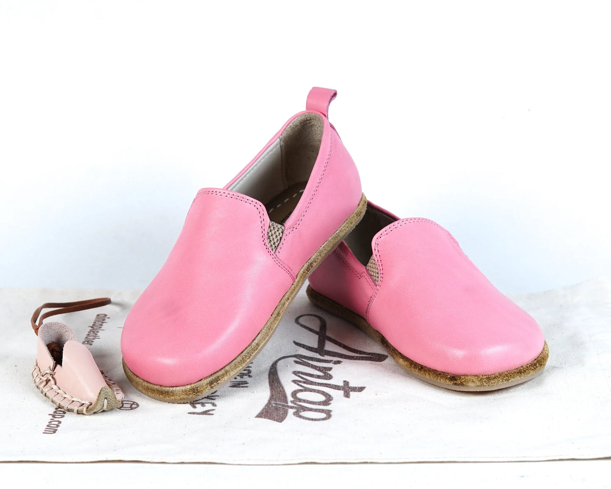 Smooth Barefoot Ballet Shoes – Classic Sole — Leather Sole – Pink