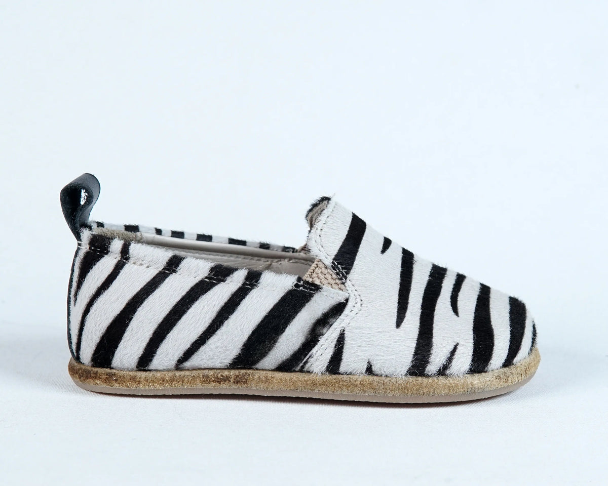 Hair Barefoot Ballet Shoes – Classic Sole — Leather Sole – Zebra