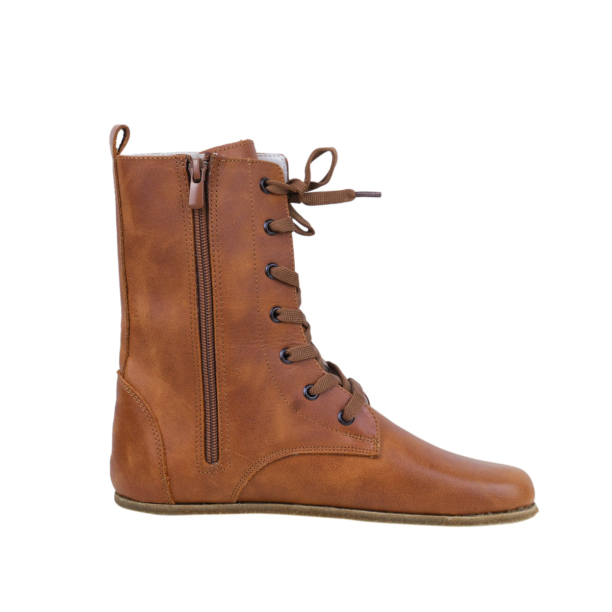 Crazy Barefoot Long Boots Shoes – Classic Sole — Leather Sole – Honey Camel