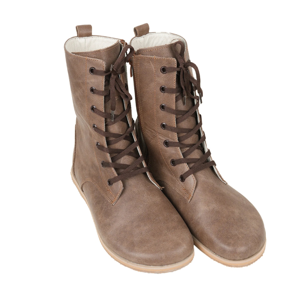 Crazy Barefoot Long Boots Shoes – Eva Outsole – Beige Bizon