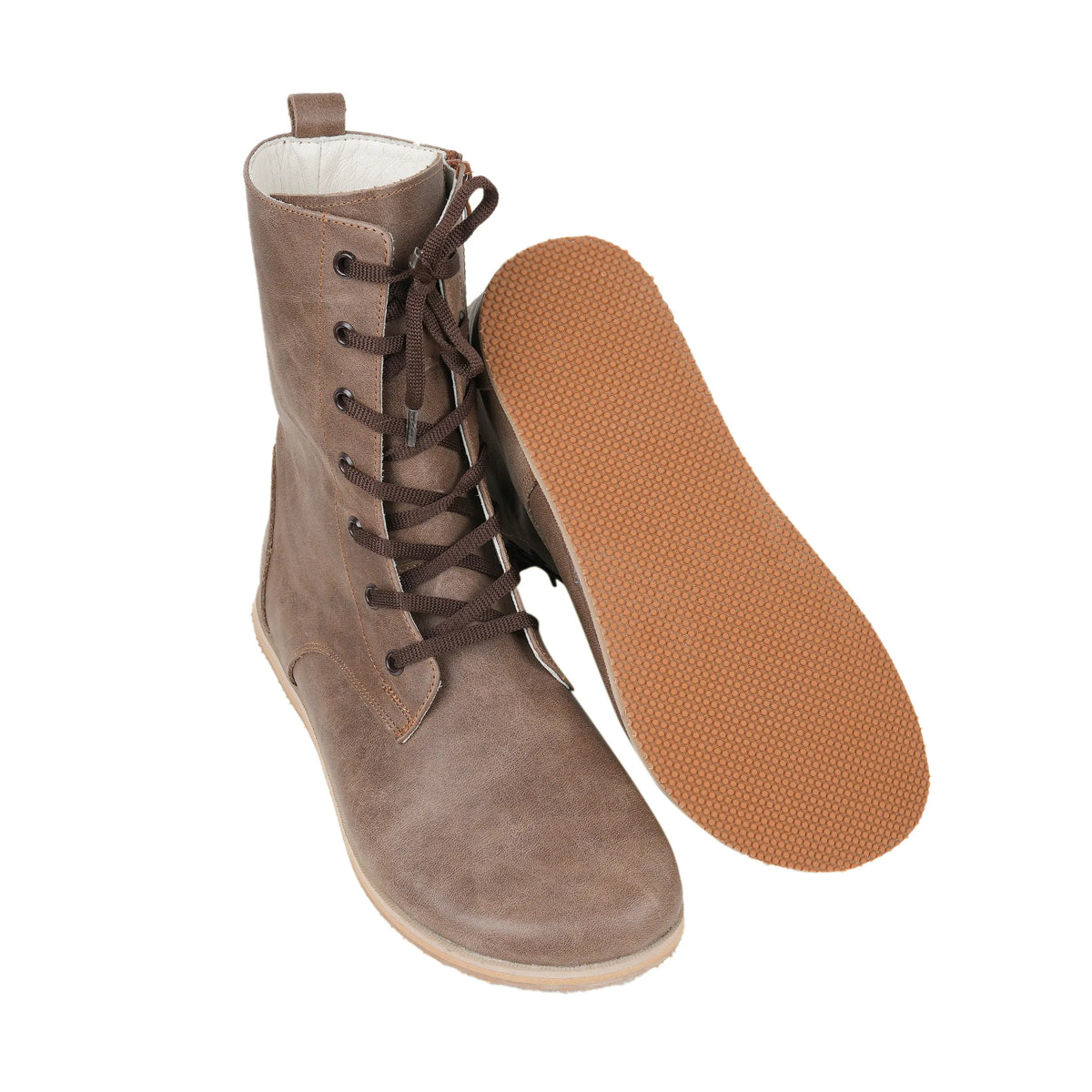 Crazy Barefoot Long Boots Shoes – Eva Outsole – Beige Bizon