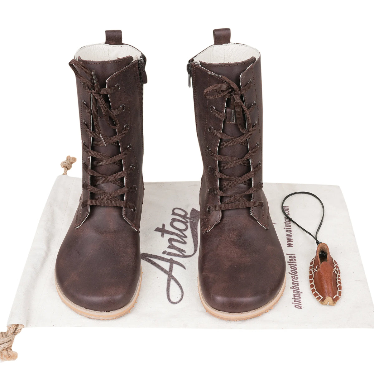 Crazy Barefoot Long Boots Shoes – Eva Outsole – Dark Brown
