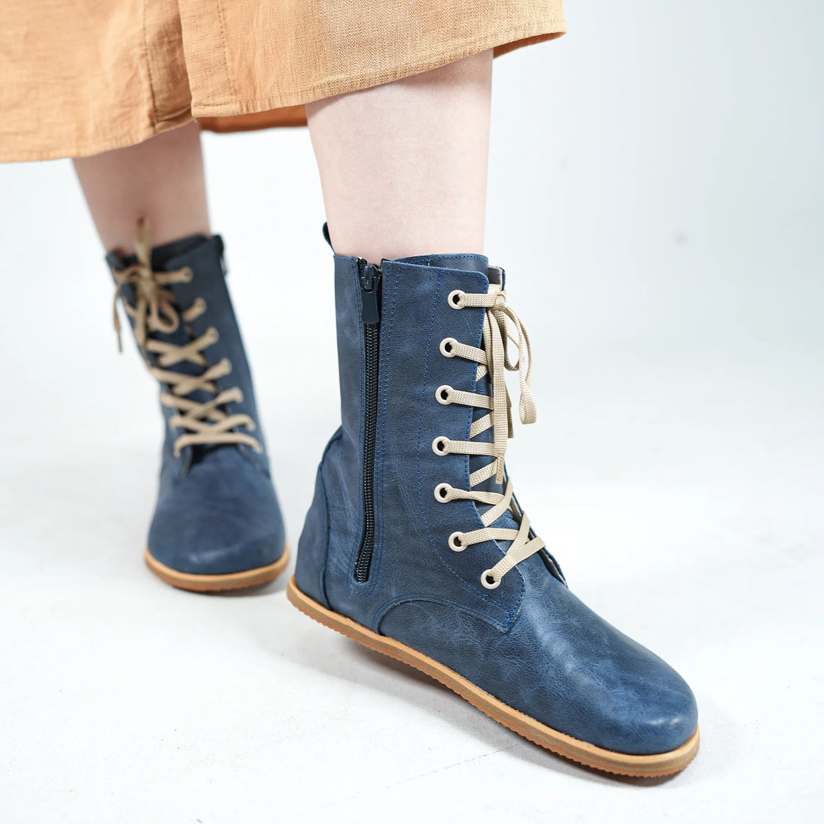 Crazy Barefoot Long Boots Shoes – Eva Outsole – Navy Blue