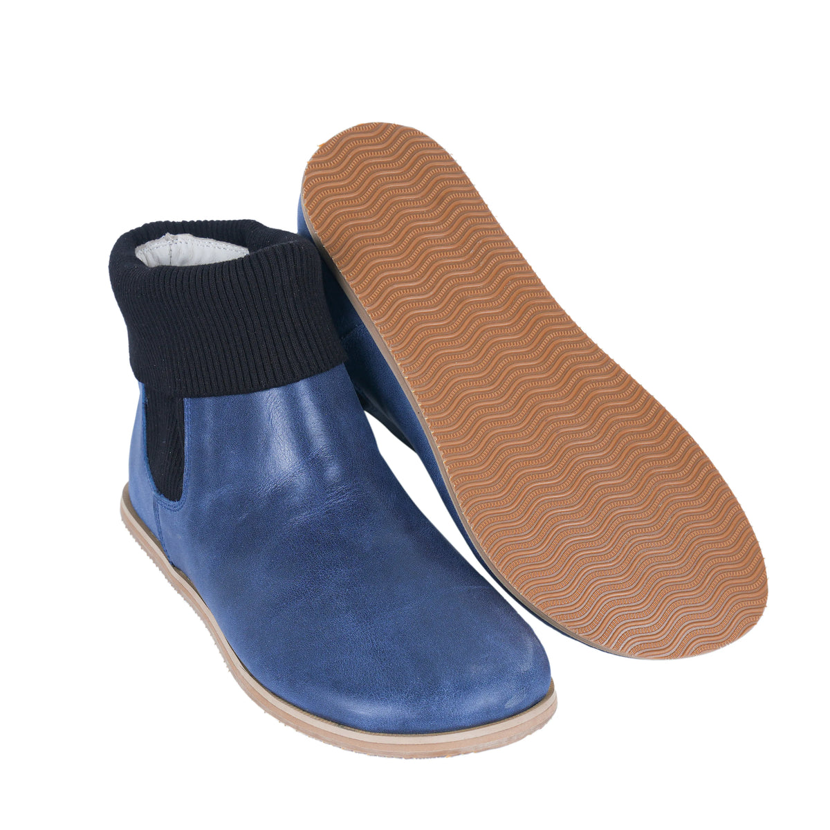 Crazy Barefoot Socks Chelsea Shoes – Eva Outsole – Navy Blue