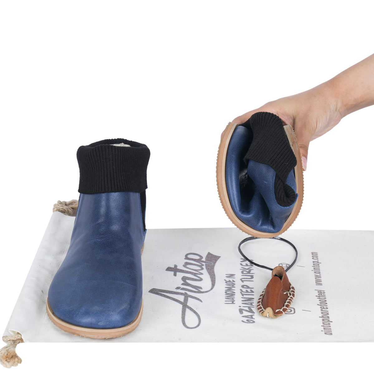 Crazy Barefoot Socks Chelsea Shoes – Eva Outsole – Navy Blue