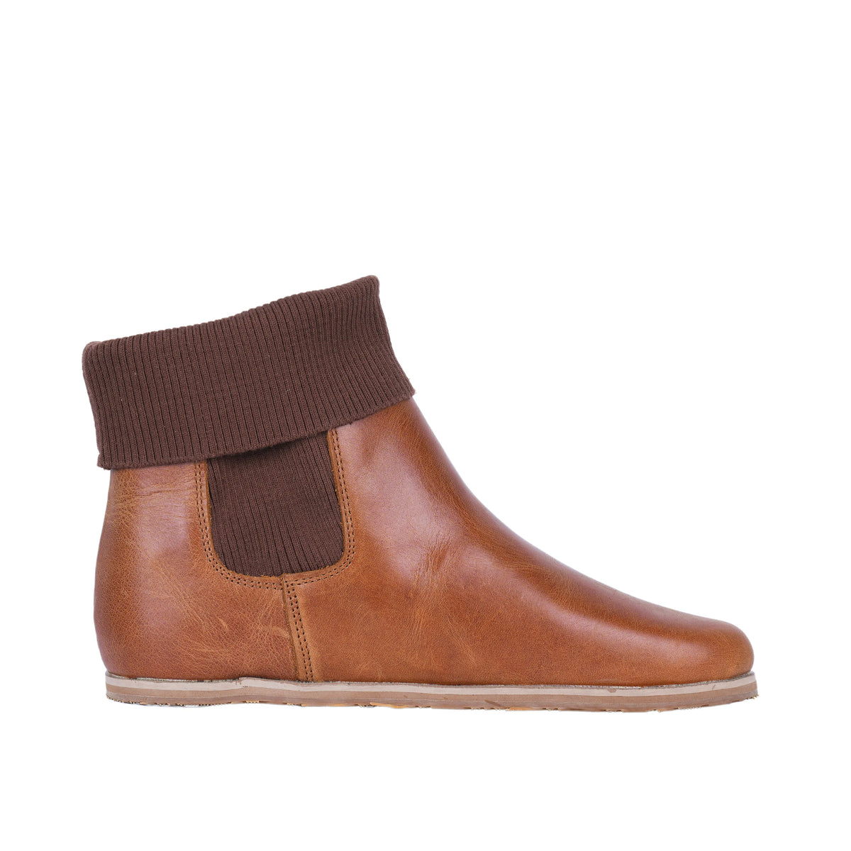 Crazy Barefoot Socks Chelsea Shoes – Eva Outsole – Honey Camel