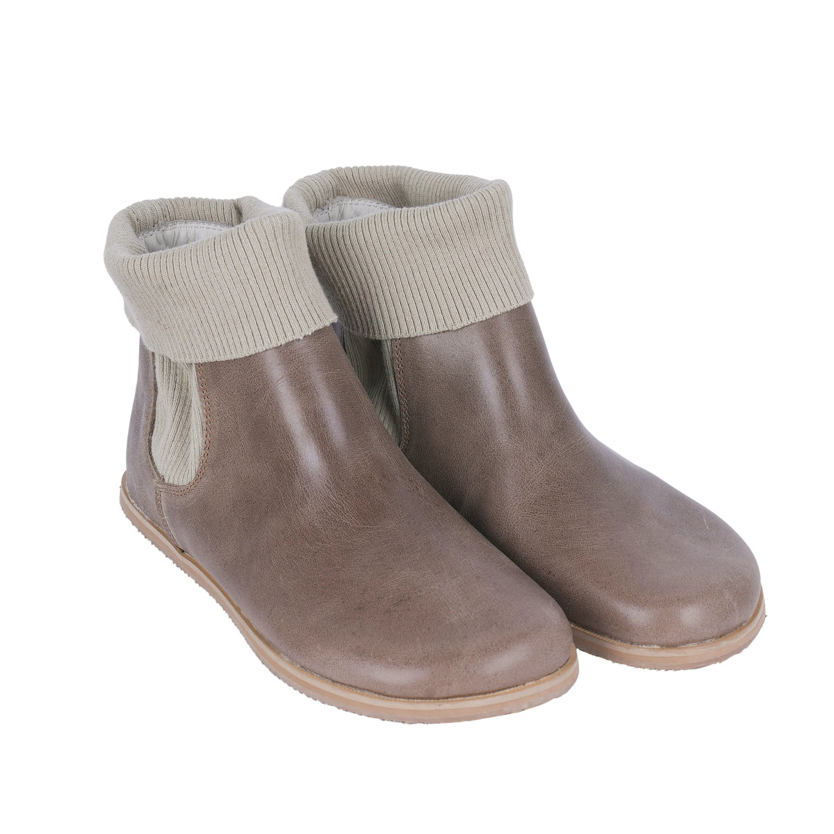 Crazy Barefoot Socks Chelsea Shoes – Eva Outsole – Beige Bizon