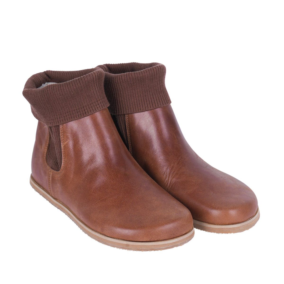 Crazy Barefoot Socks Chelsea Shoes – Eva Outsole – Brown