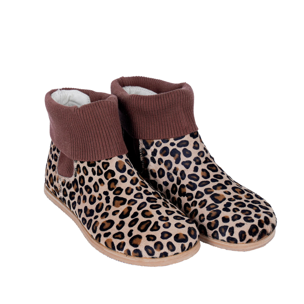 Hair Barefoot Socks Chelsea Shoes – Eva Outsole – Leopard