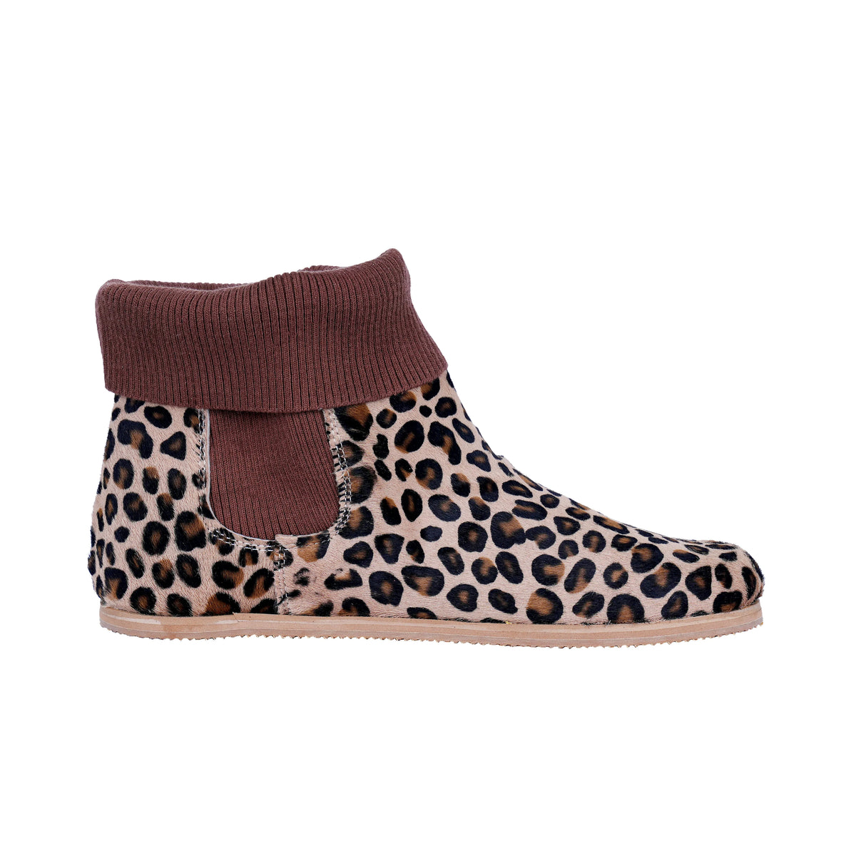 Hair Barefoot Socks Chelsea Shoes – Eva Outsole – Leopard