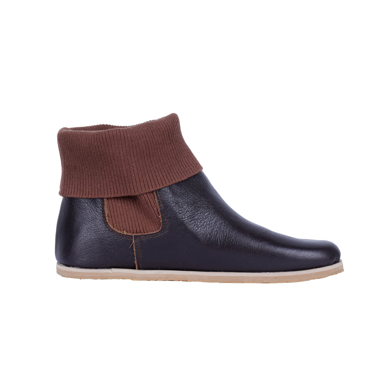 Smooth Barefoot Socks Chelsea Shoes – Eva Outsole – Dark Brown