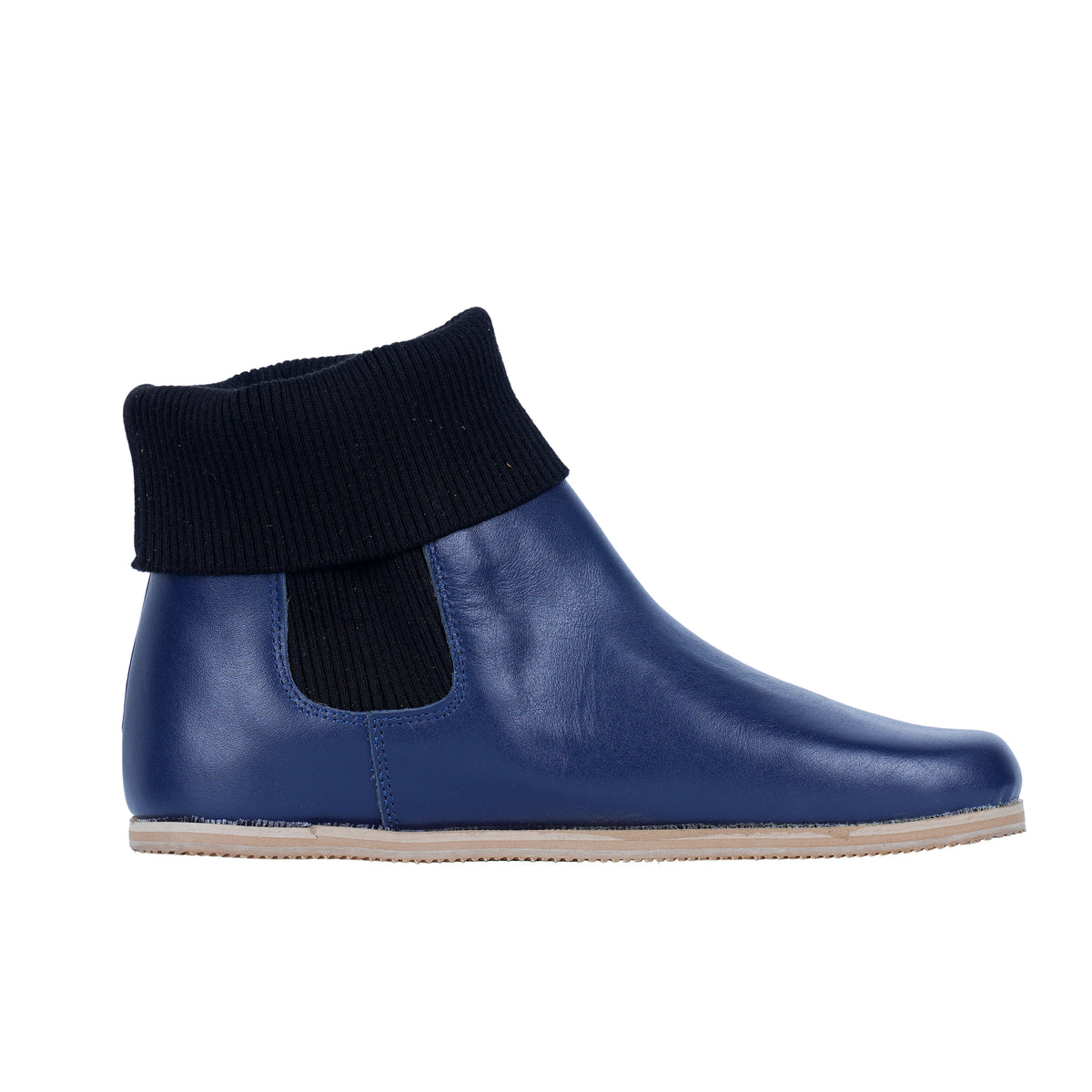Smooth Barefoot Socks Chelsea Shoes – Eva Outsole – Navy Blue