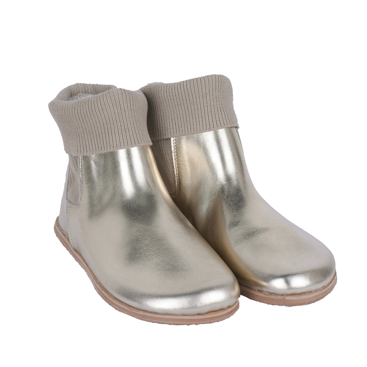 Bright Barefoot Socks Chelsea Shoes – Eva Outsole – Gold
