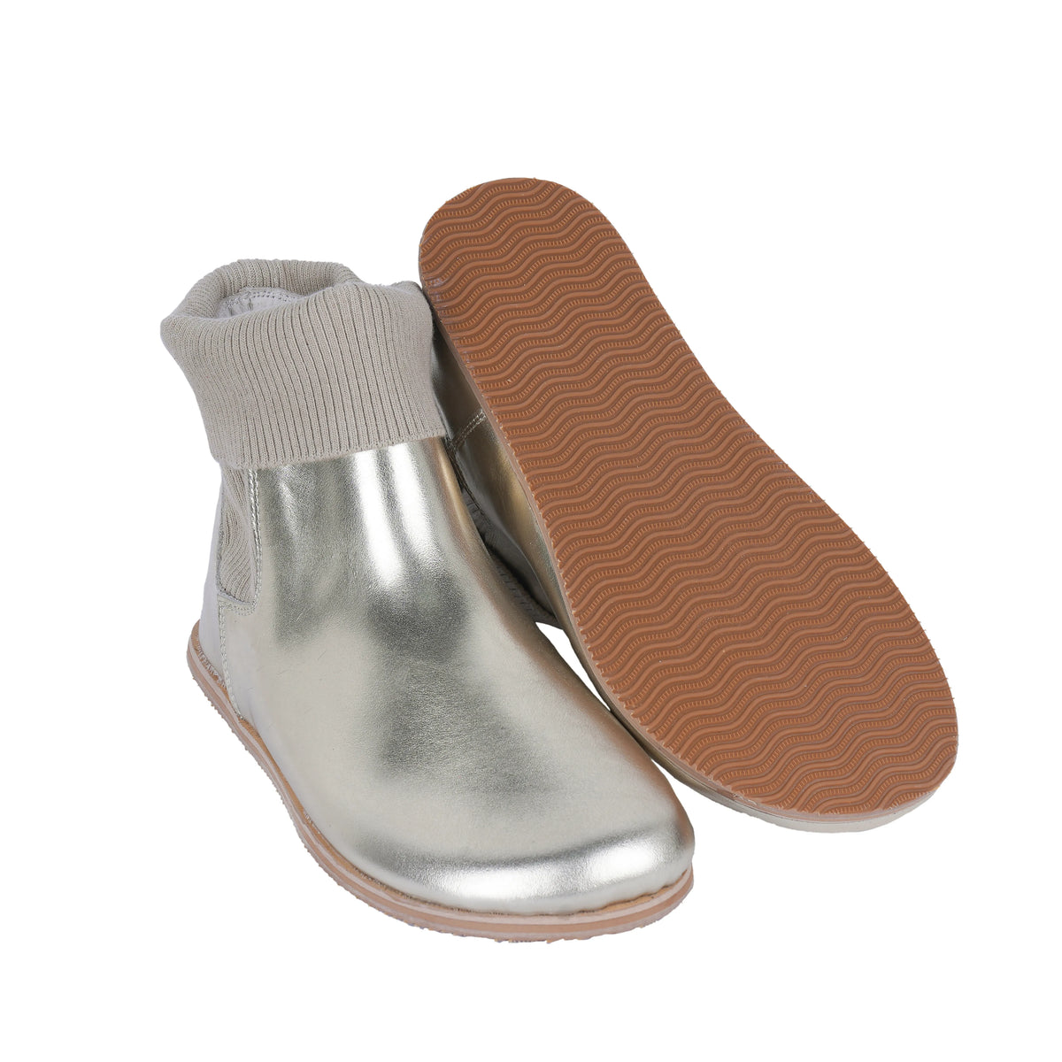Bright Barefoot Socks Chelsea Shoes – Eva Outsole – Gold