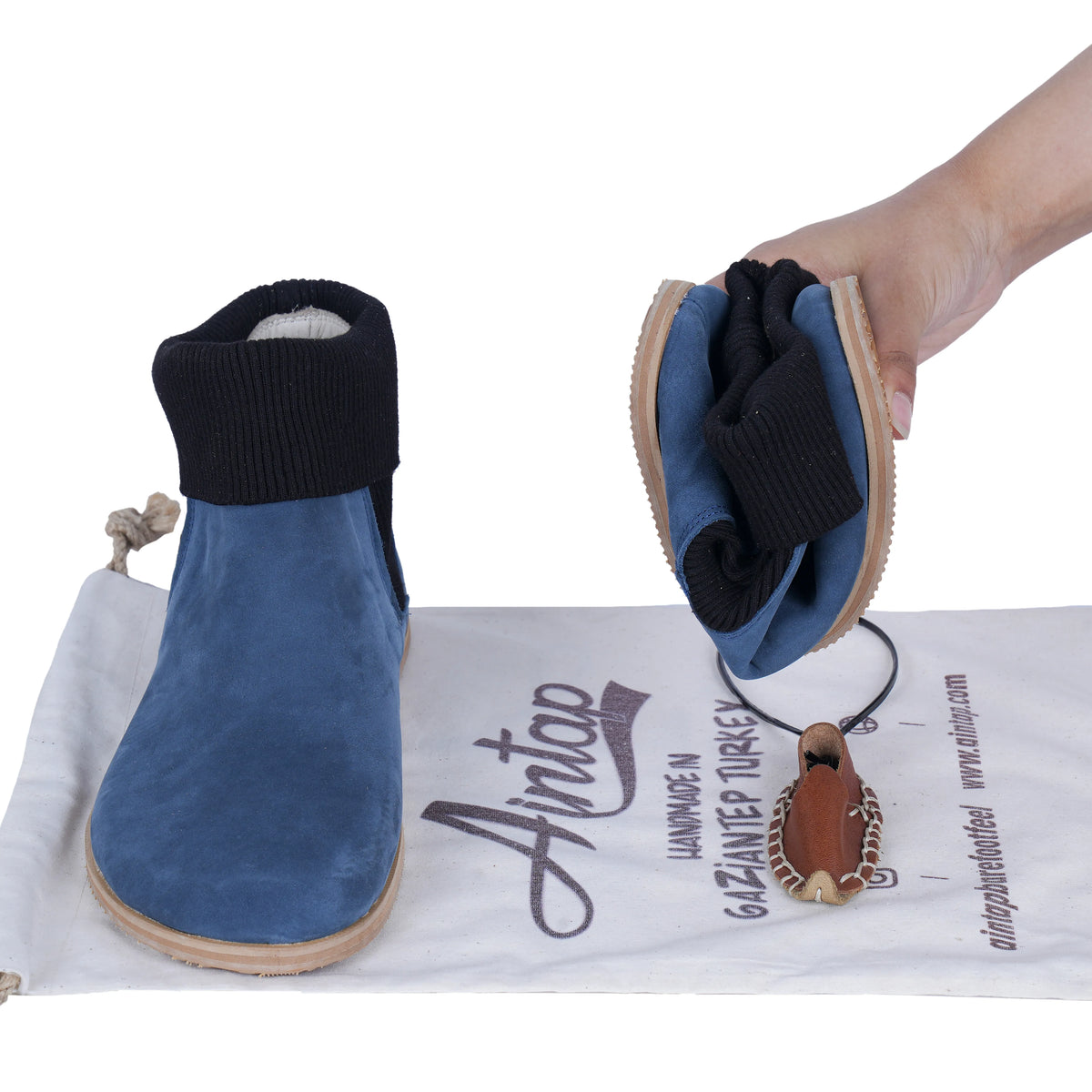 Nubuck Barefoot Socks Chelsea Shoes – Eva Outsole – Jeans