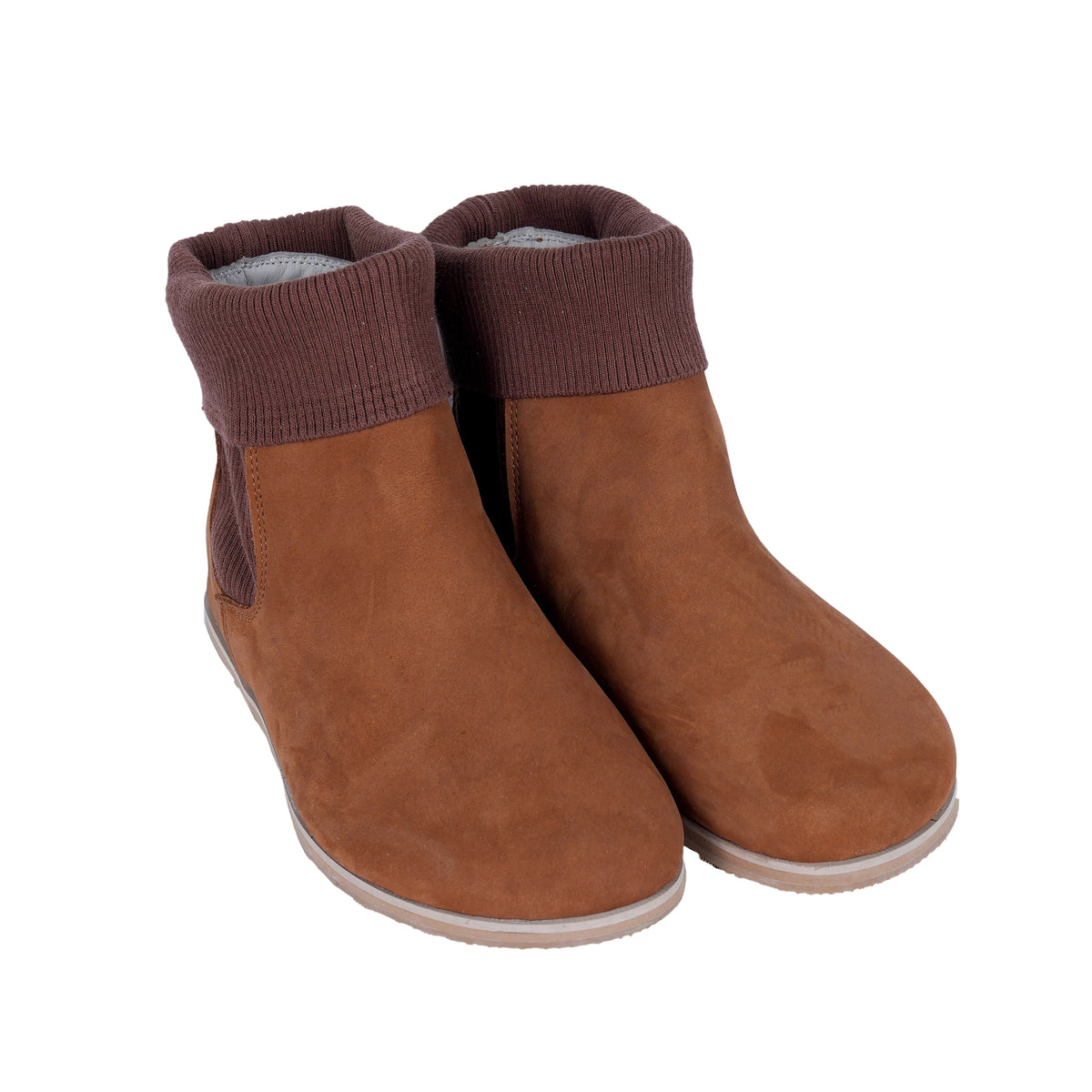 Nubuck Barefoot Socks Chelsea Shoes – Eva Outsole – Tan