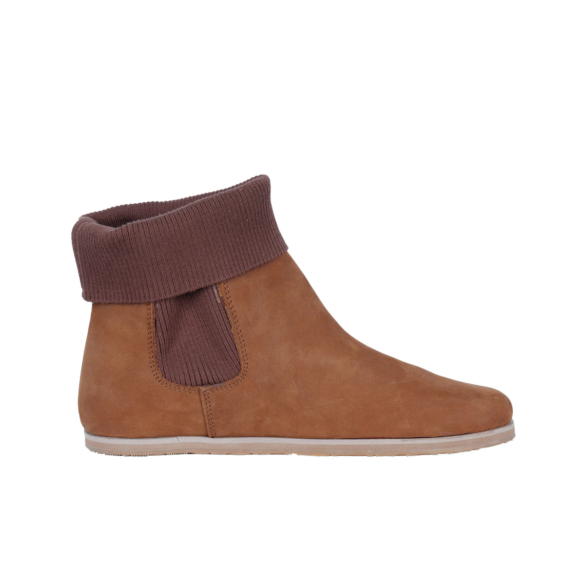 Nubuck Barefoot Socks Chelsea Shoes – Eva Outsole – Tan