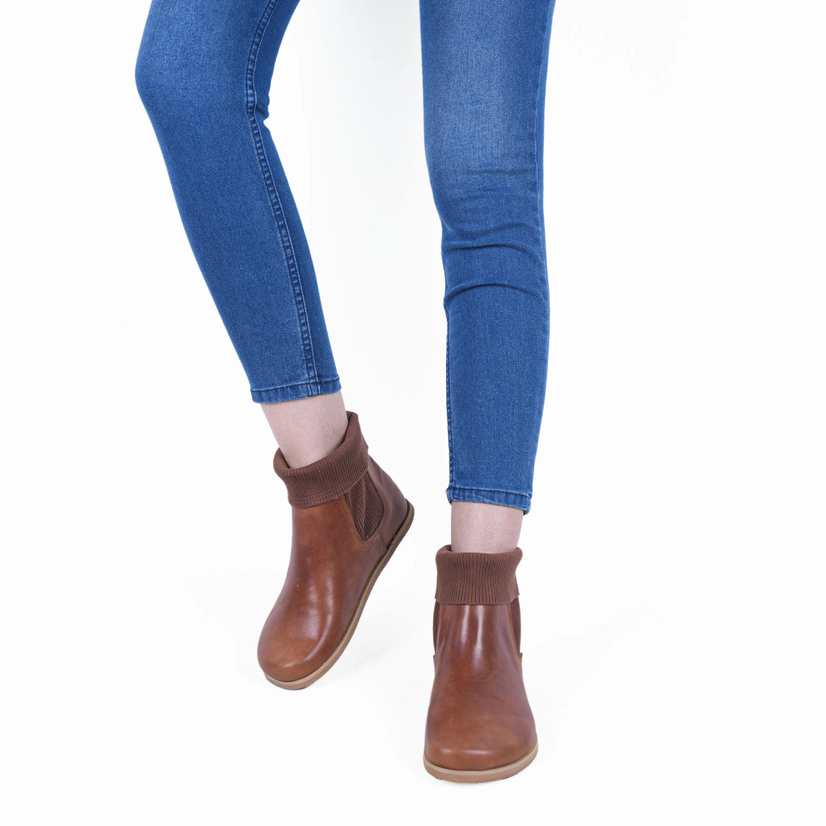 Crazy Barefoot Socks Chelsea Shoes – Eva Outsole – Brown