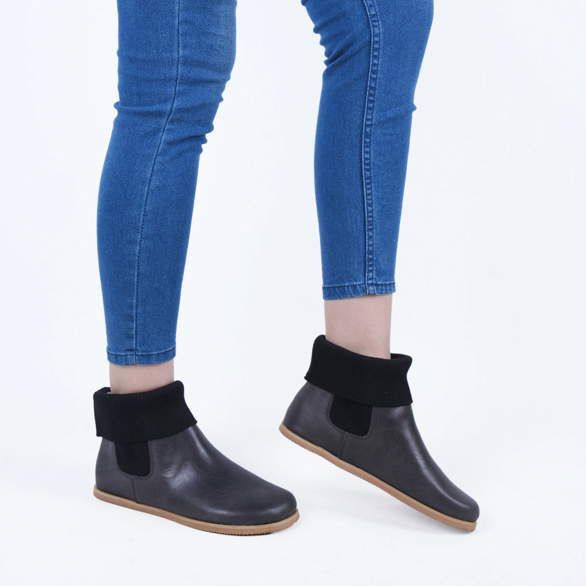 Crazy Barefoot Socks Chelsea Shoes – Eva Outsole – Black