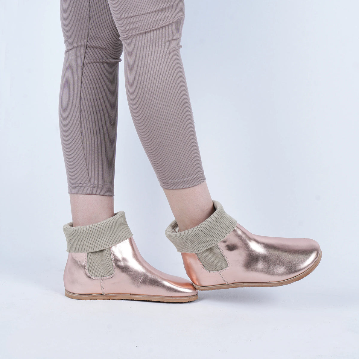 Bright Barefoot Socks Chelsea Shoes – Eva Outsole – Rose
