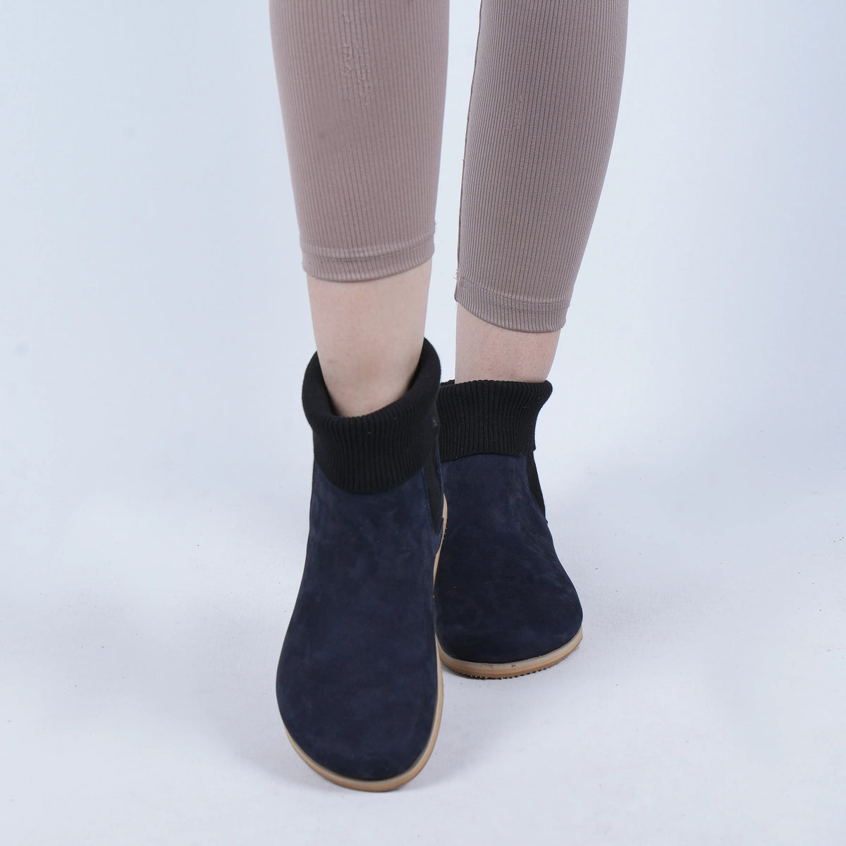 Nubuck Barefoot Socks Chelsea Shoes – Eva Outsole – Navy Blue