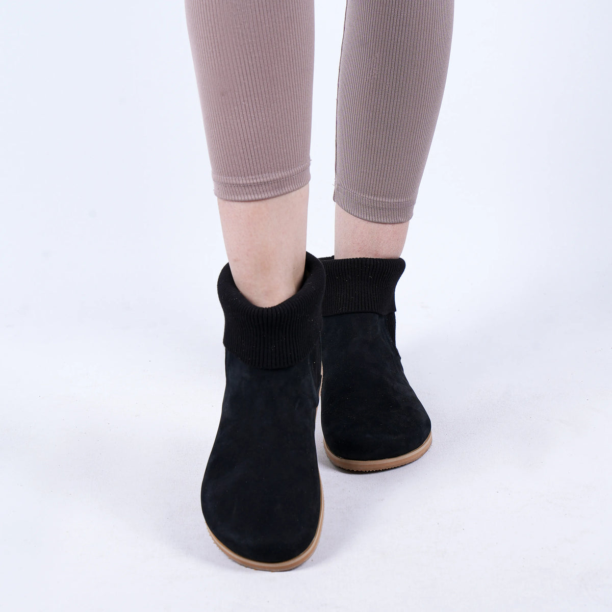Nubuck Barefoot Socks Chelsea Shoes – Eva Outsole – Black