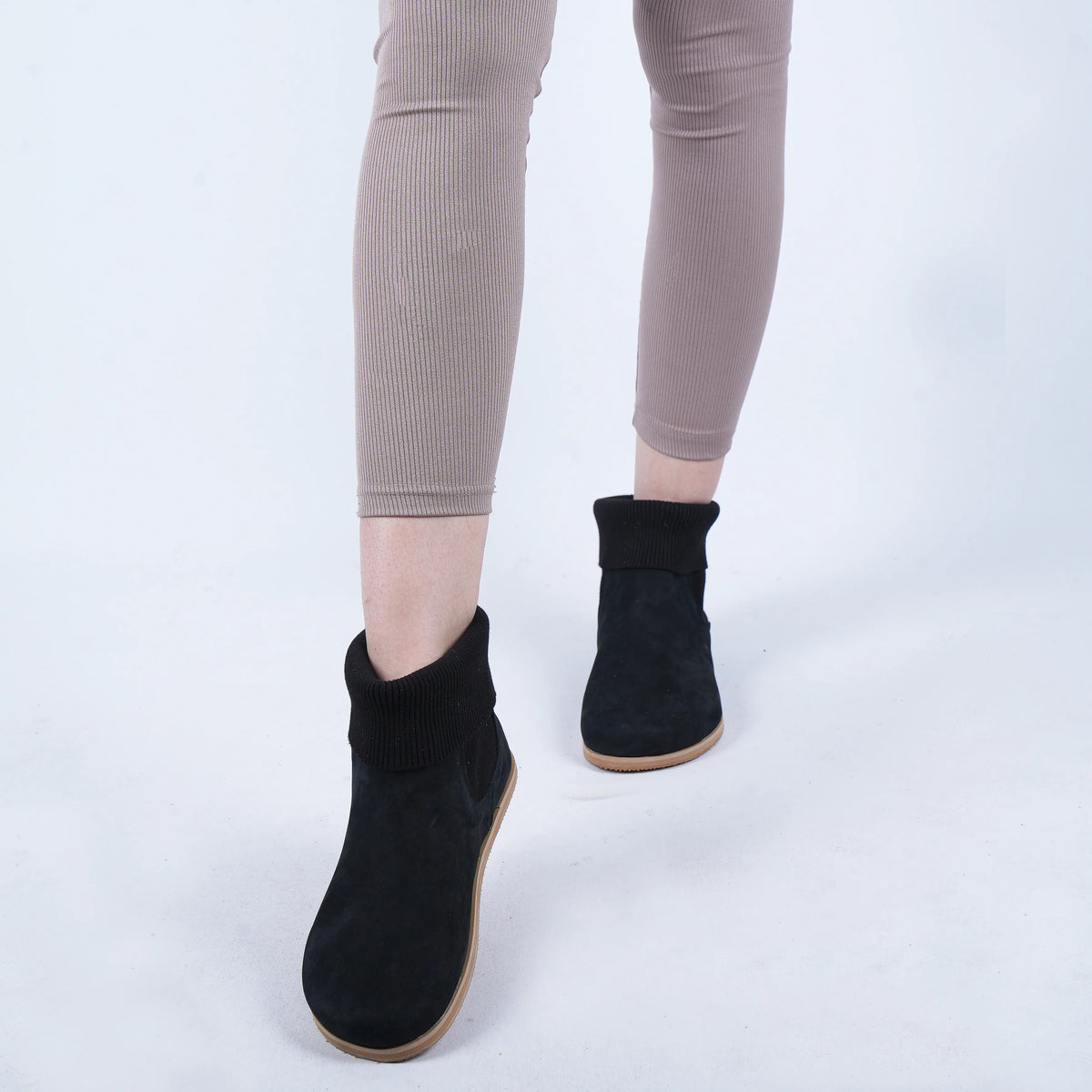 Nubuck Barefoot Socks Chelsea Shoes – Eva Outsole – Black