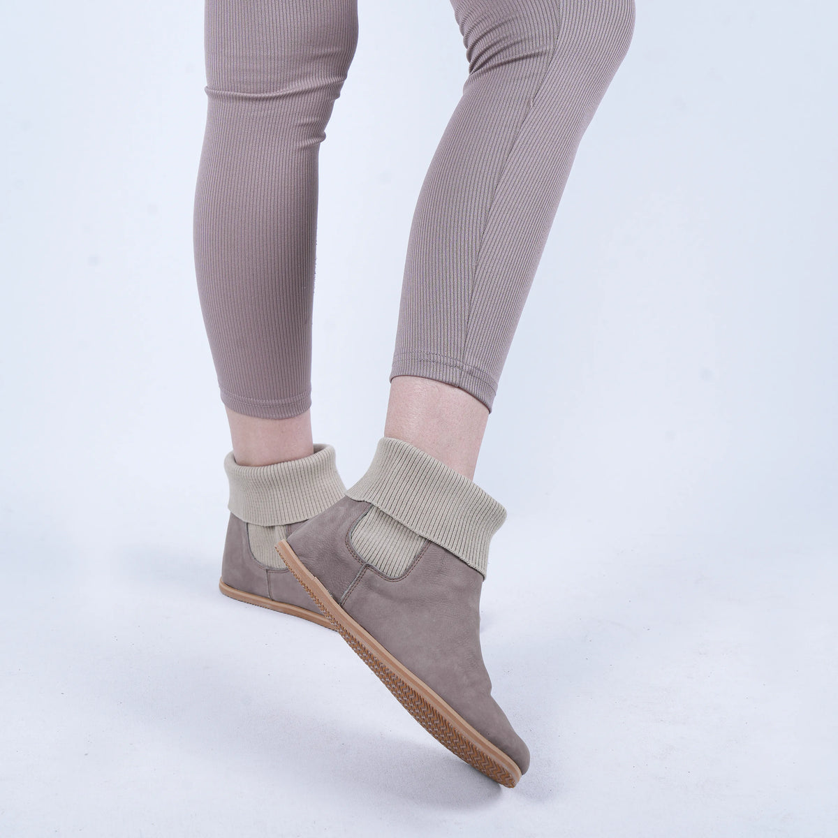 Nubuck Barefoot Socks Chelsea Shoes – Eva Outsole – Smoked