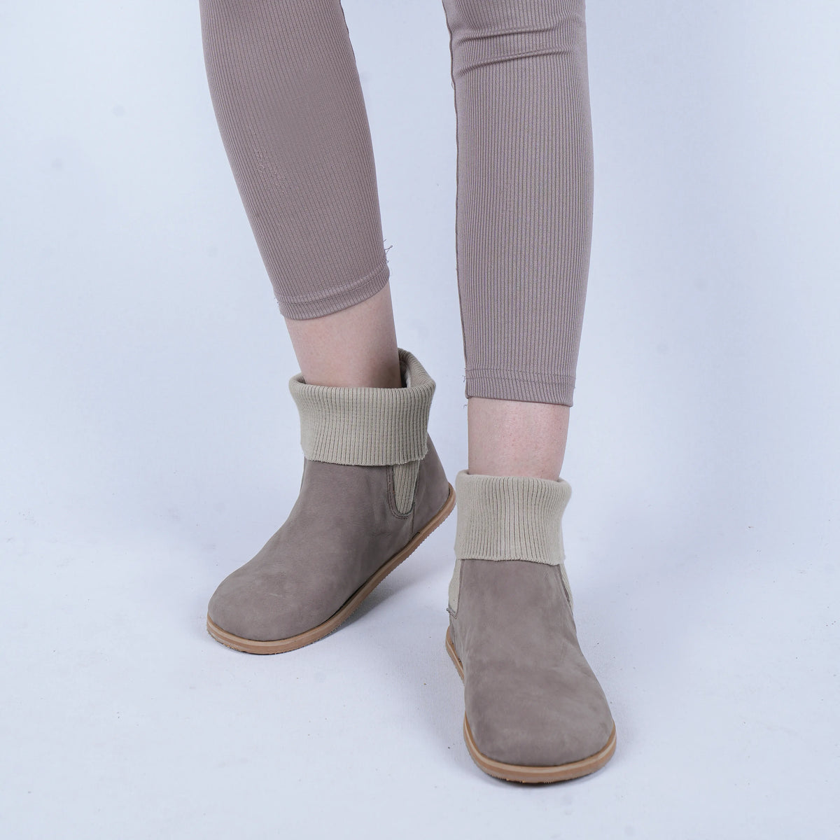 Nubuck Barefoot Socks Chelsea Shoes – Eva Outsole – Smoked