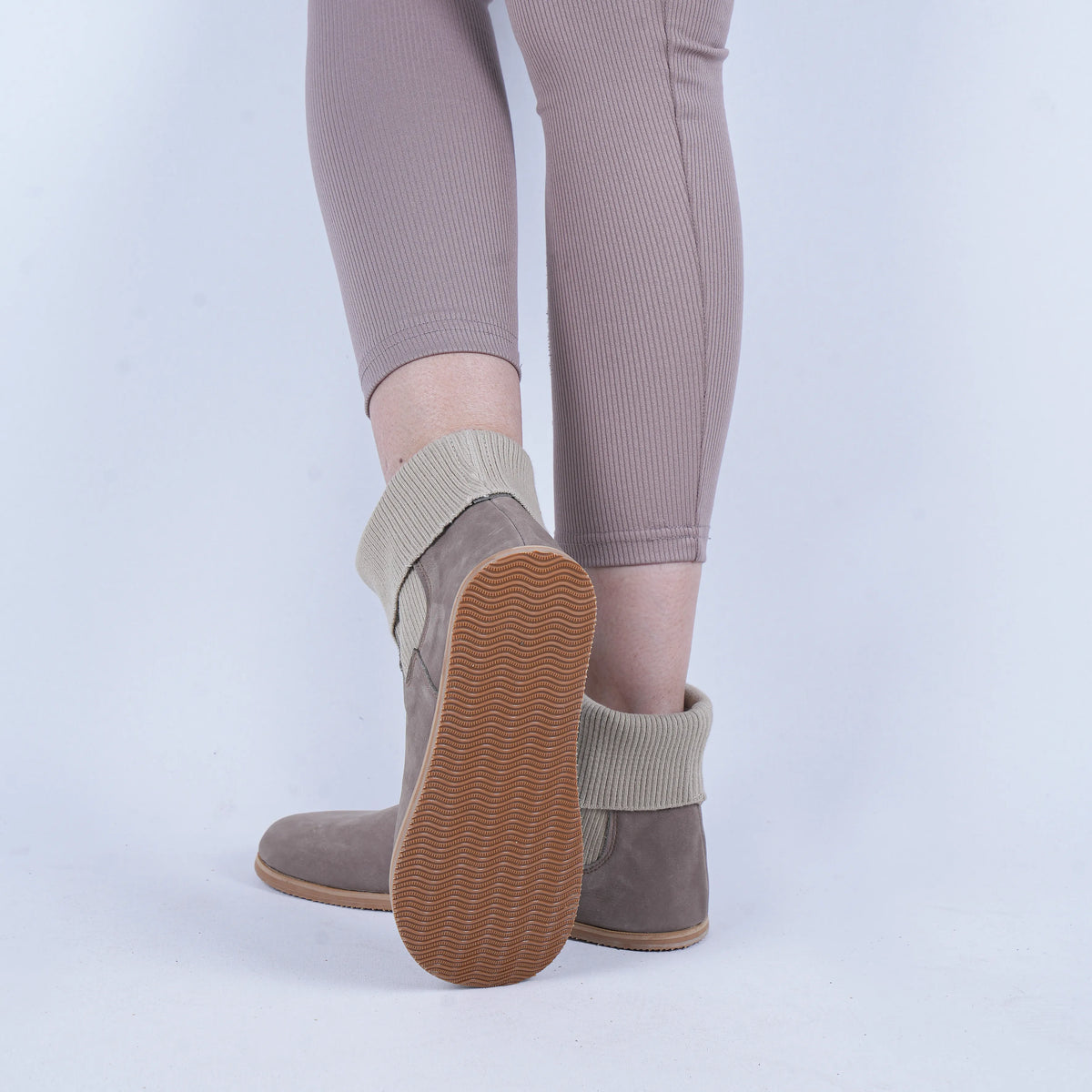 Nubuck Barefoot Socks Chelsea Shoes – Eva Outsole – Smoked