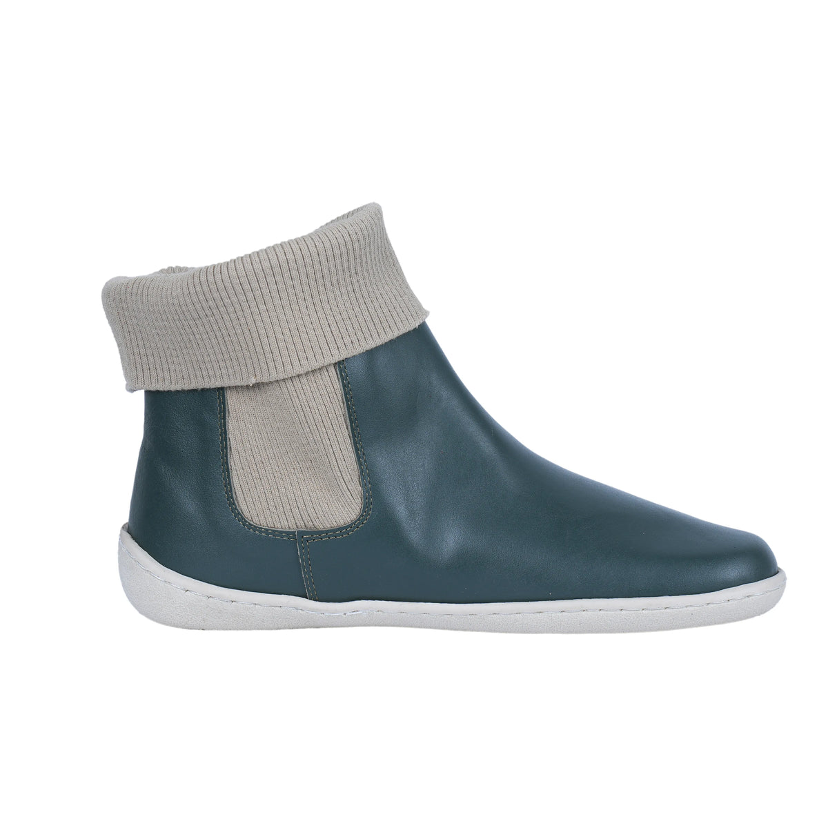 Smooth Barefoot Socks Chelsea Shoes – 6mm Rubber Sole – Green