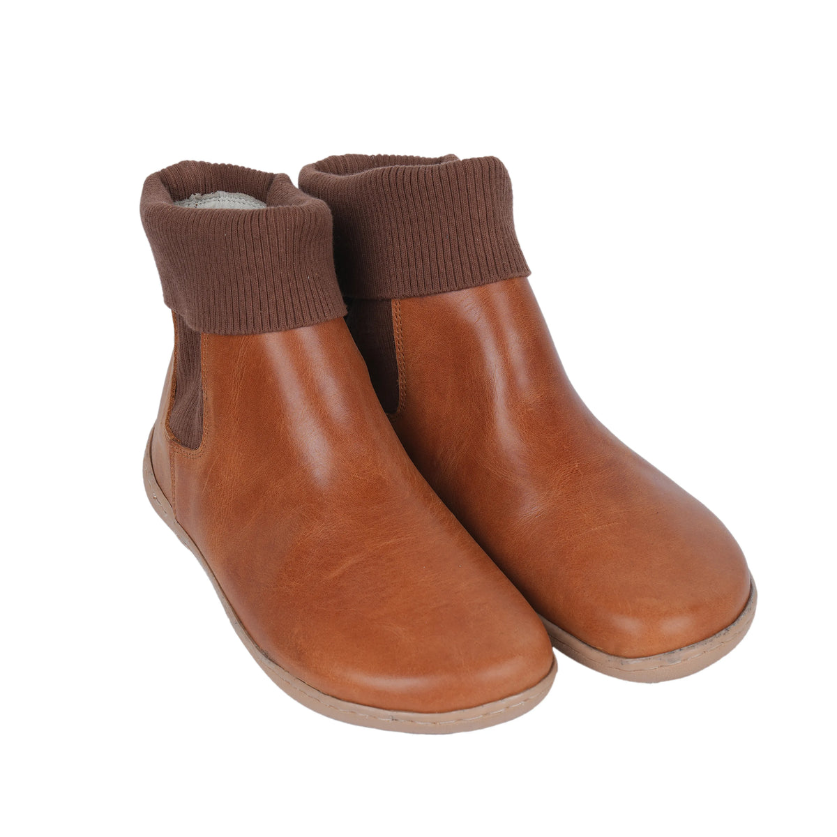 Crazy Barefoot Socks Chelsea Shoes – 6mm Rubber Sole – Honey Camel