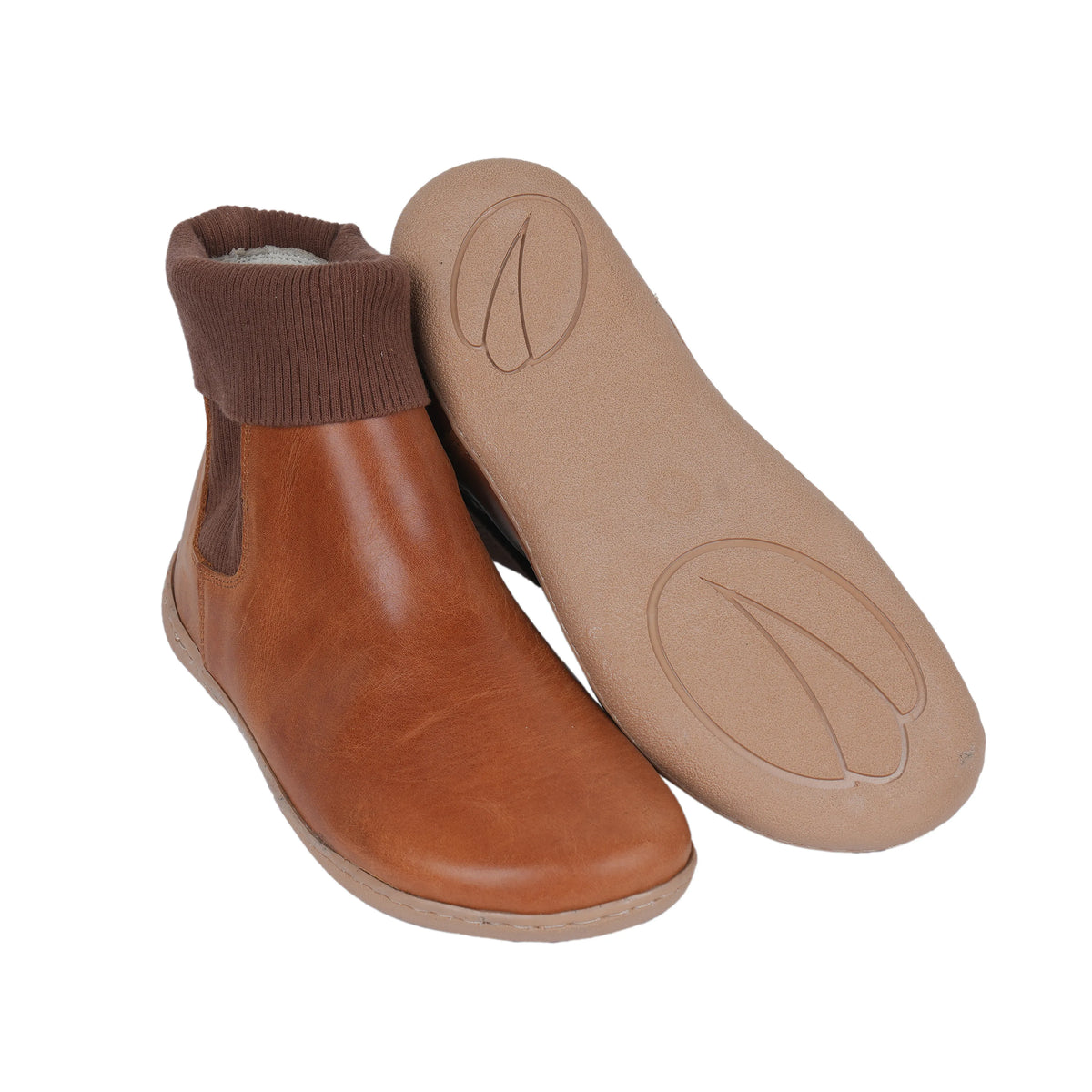 Crazy Barefoot Socks Chelsea Shoes – 6mm Rubber Sole – Honey Camel