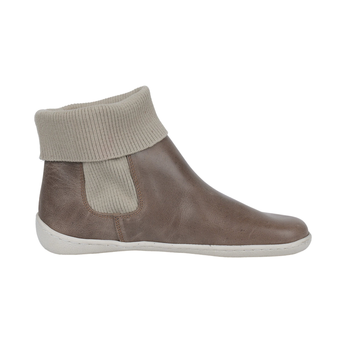 Crazy Barefoot Socks Chelsea Shoes – 6mm Rubber Sole – Beige Bizon