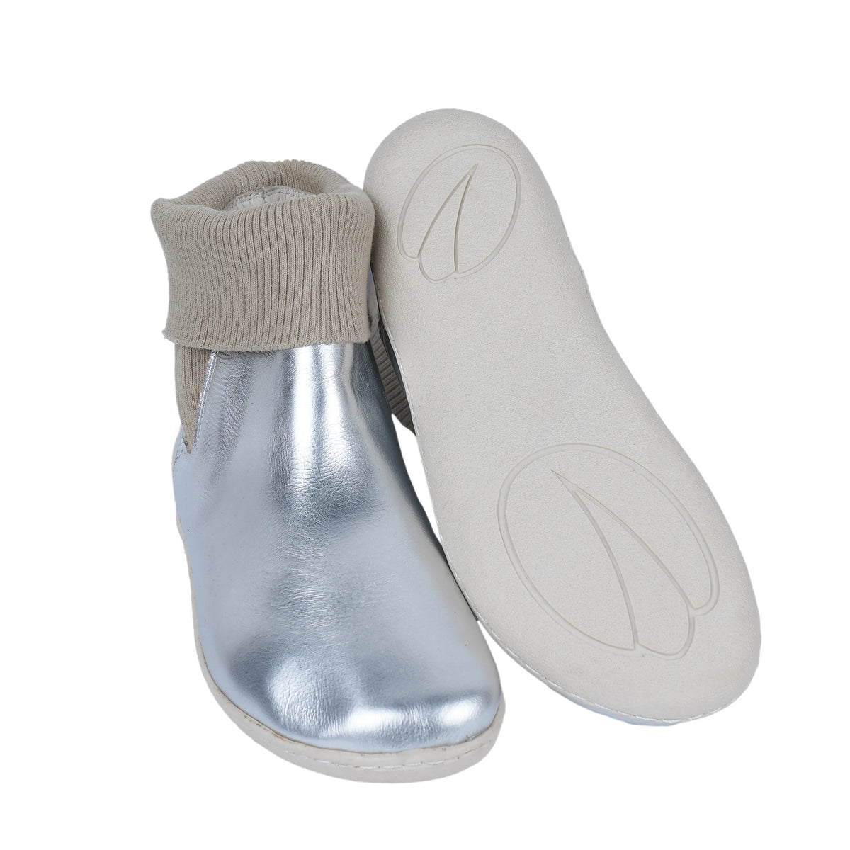 Bright Barefoot Socks Chelsea Shoes – 6mm Rubber Sole – Silver