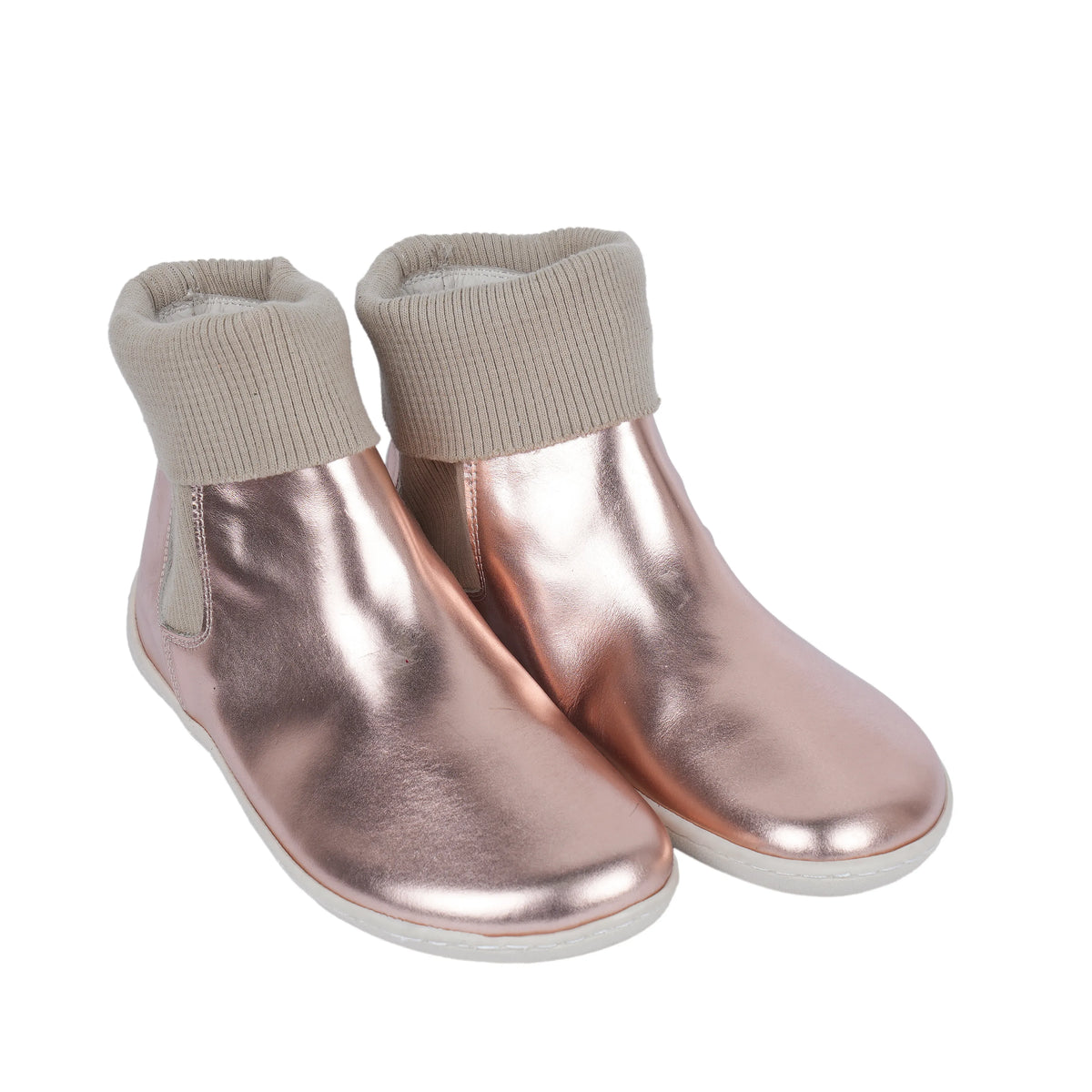 Bright Barefoot Socks Chelsea Shoes – 6mm Rubber Sole – Rose Gold